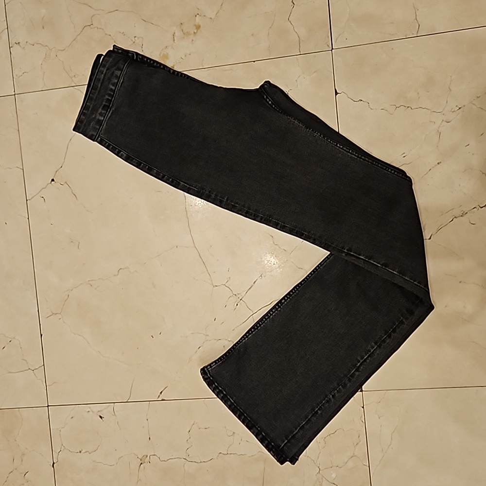 WOMEN'S NWOT ZARA SLIM FLARED STRETCH BLACK JEANS PANTS SZ 6 $60